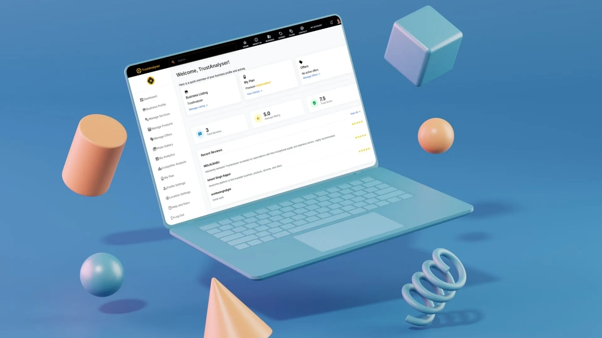 TrustAnalyser Dashboard Preview