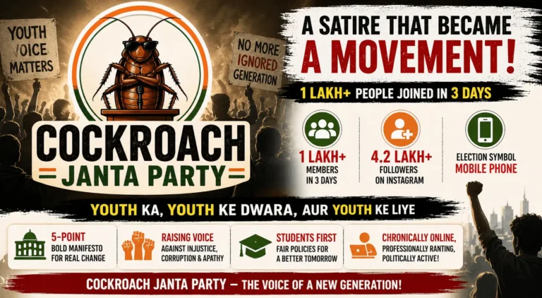 3 Din Mein 1 Lakh Sign-ups: Kya Hai ‘Cockroach Janta Party’ Jismein Shamil Ho Rahe Hain MP aur Neta?
