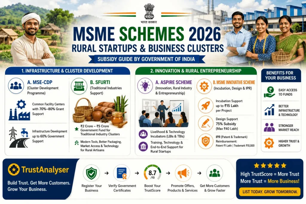 MSME Schemes 2026: Rural Startups Aur Business Clusters Ke Liye Sarkari Subsidy Guide