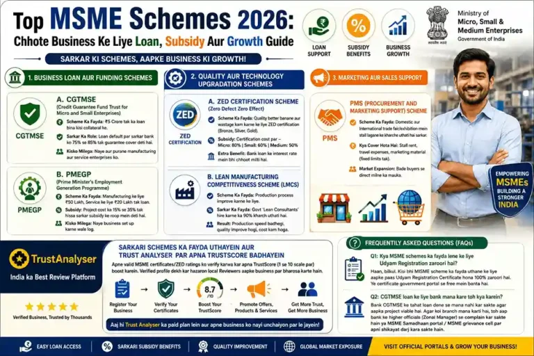 Top MSME Schemes 2026: Chhote Business Ke Liye Loan, Subsidy Aur Growth Guide