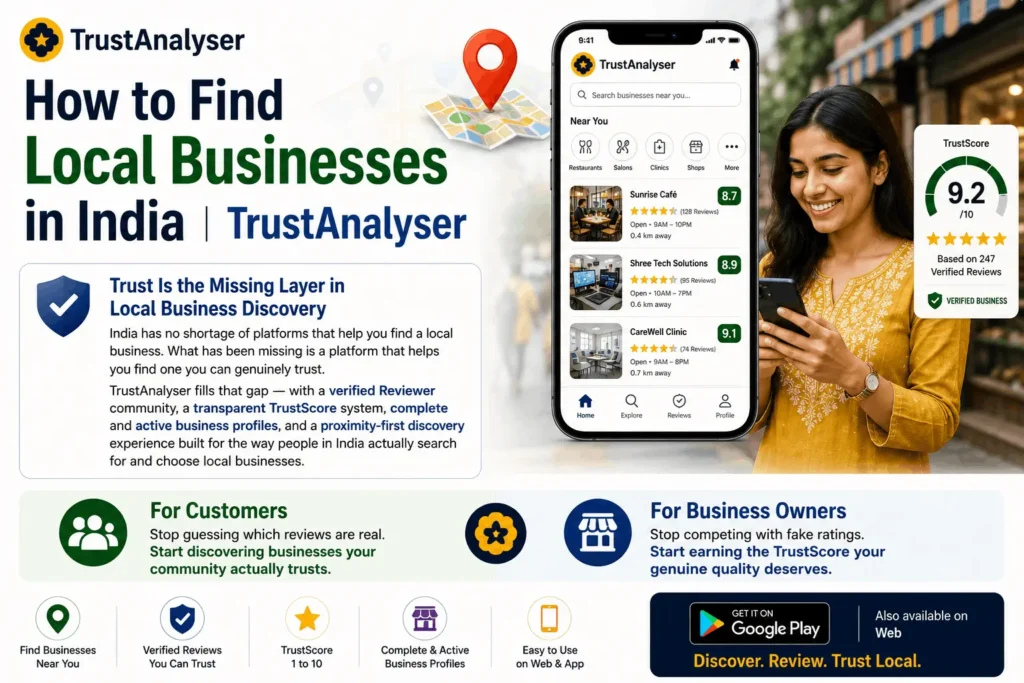 How to Find Local Businesses in India | TrustAnalyser