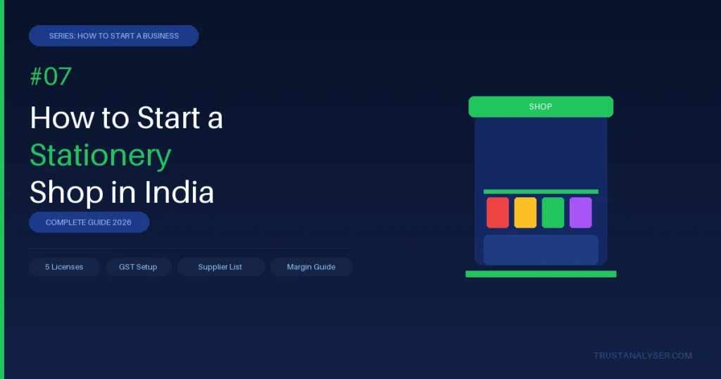 How to Start a Stationery Shop in India — Complete Guide 2026 | TrustAnalyser